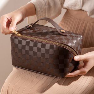 Brown Checkered Bag